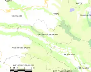Poziția localității Saint-Vincent-de-Salers