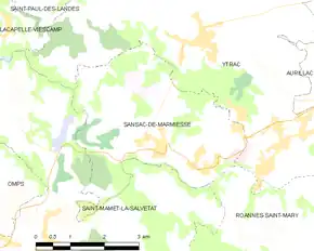 Poziția localității Sansac-de-Marmiesse