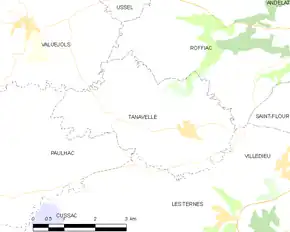 Poziția localității Tanavelle