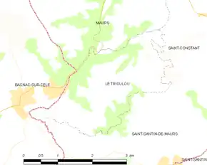 Poziția localității Le Trioulou