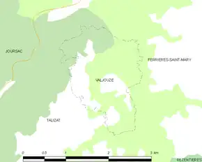 Poziția localității Valjouze