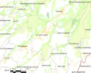 Poziția localității Vic-sur-Cère