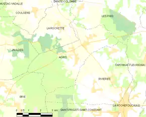 Poziția localității Agris