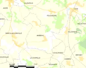 Poziția localității Ambérac