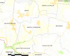 Poziția localității Angeac-Champagne