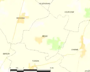 Poziția localității Bessé