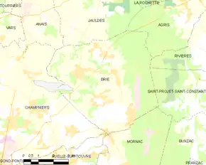 Poziția localității Brie