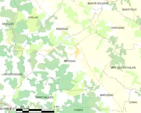 Poziția localității Brossac