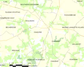 Poziția localității Chadurie