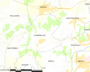 Poziția localității Champmillon