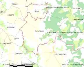 Poziția localității Chantillac