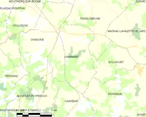 Poziția localității Charmant