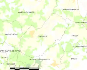 Poziția localității Chassiecq