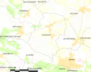 Poziția localității Chassors