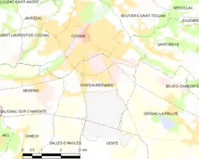 Poziția localității Châteaubernard