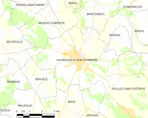 Poziția localității Châteauneuf-sur-Charente