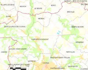Poziția localității Cherves-Richemont
