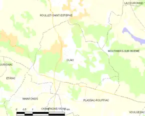 Poziția localității Claix