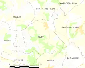 Poziția localității Douzat