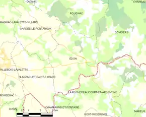 Poziția localității Édon