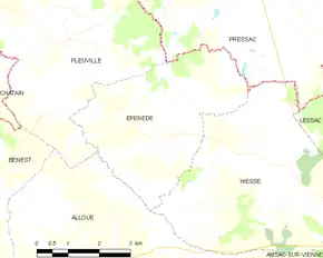 Poziția localității Épenède