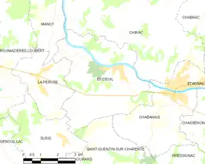 Poziția localității Exideuil