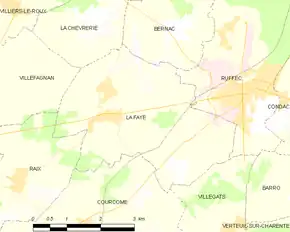 Poziția localității La Faye