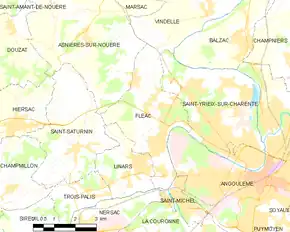 Poziția localității Fléac