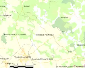Poziția localității Gardes-le-Pontaroux