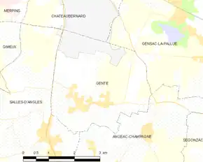 Poziția localității Genté