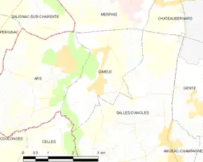 Poziția localității Gimeux