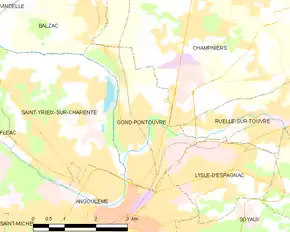 Poziția localității Gond-Pontouvre