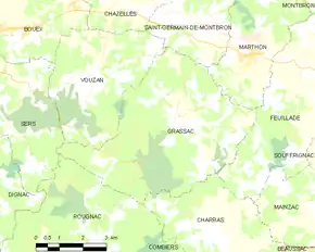 Poziția localității Grassac