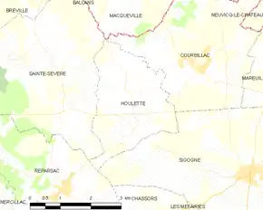 Poziția localității Houlette