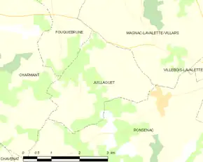 Poziția localității Juillaguet