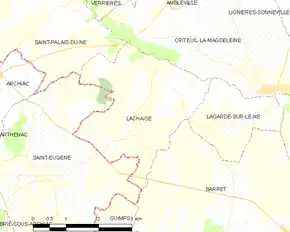 Poziția localității Lachaise