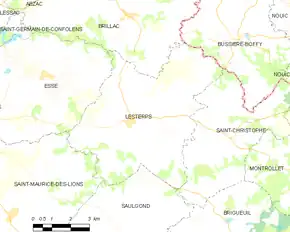 Poziția localității Lesterps