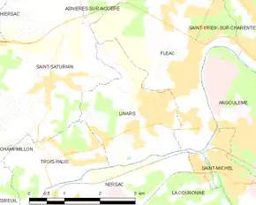 Poziția localității Linars