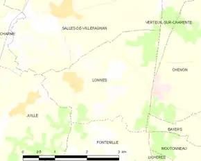 Poziția localității Lonnes