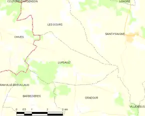 Poziția localității Lupsault