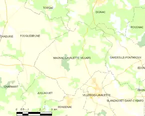 Poziția localității Magnac-Lavalette-Villars