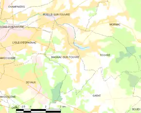 Poziția localității Magnac-sur-Touvre