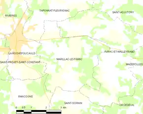 Poziția localității Marillac-le-Franc