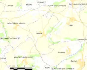 Poziția localității Marsac