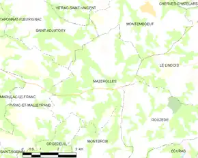 Poziția localității Mazerolles