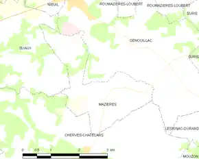Poziția localității Mazières