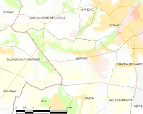 Poziția localității Merpins