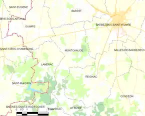 Poziția localității Montchaude