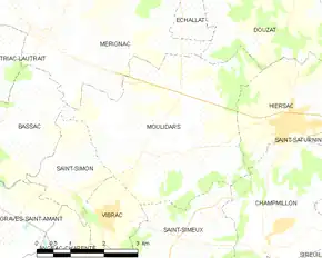 Poziția localității Moulidars