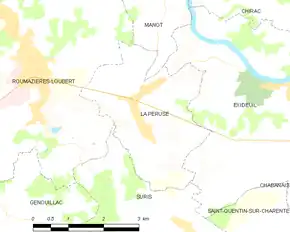 Poziția localității La Péruse
